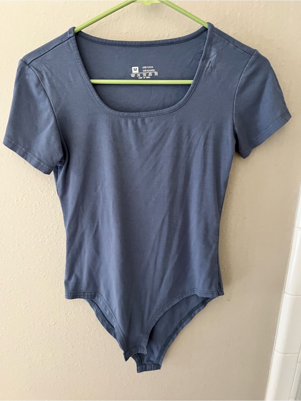 3 Pack Women’s Bodysuits Size Medium Black Blue Tan Square Neck Basics